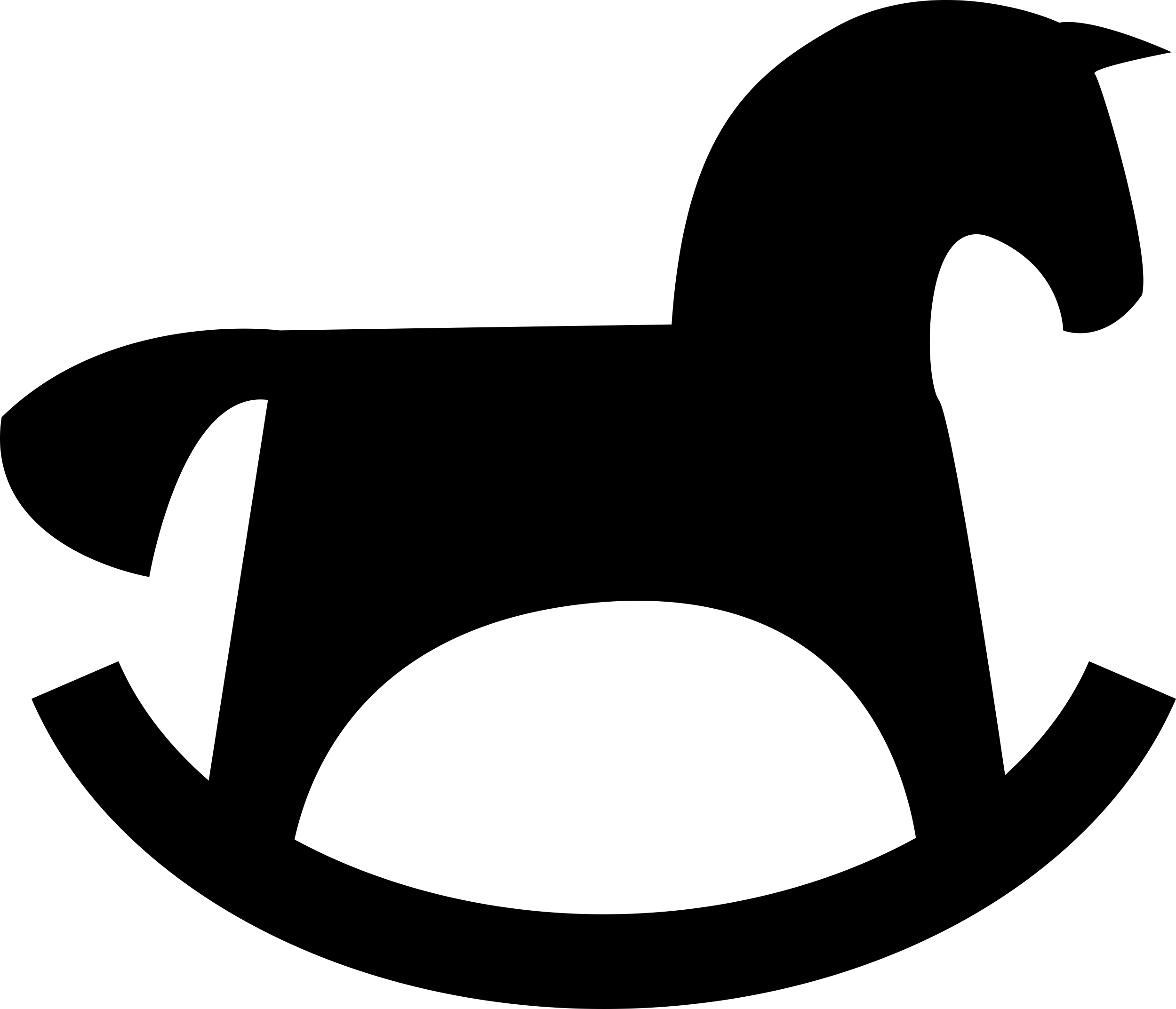 Horse Rocker Black Silhouette Sticker Svg Vector Free Vectors